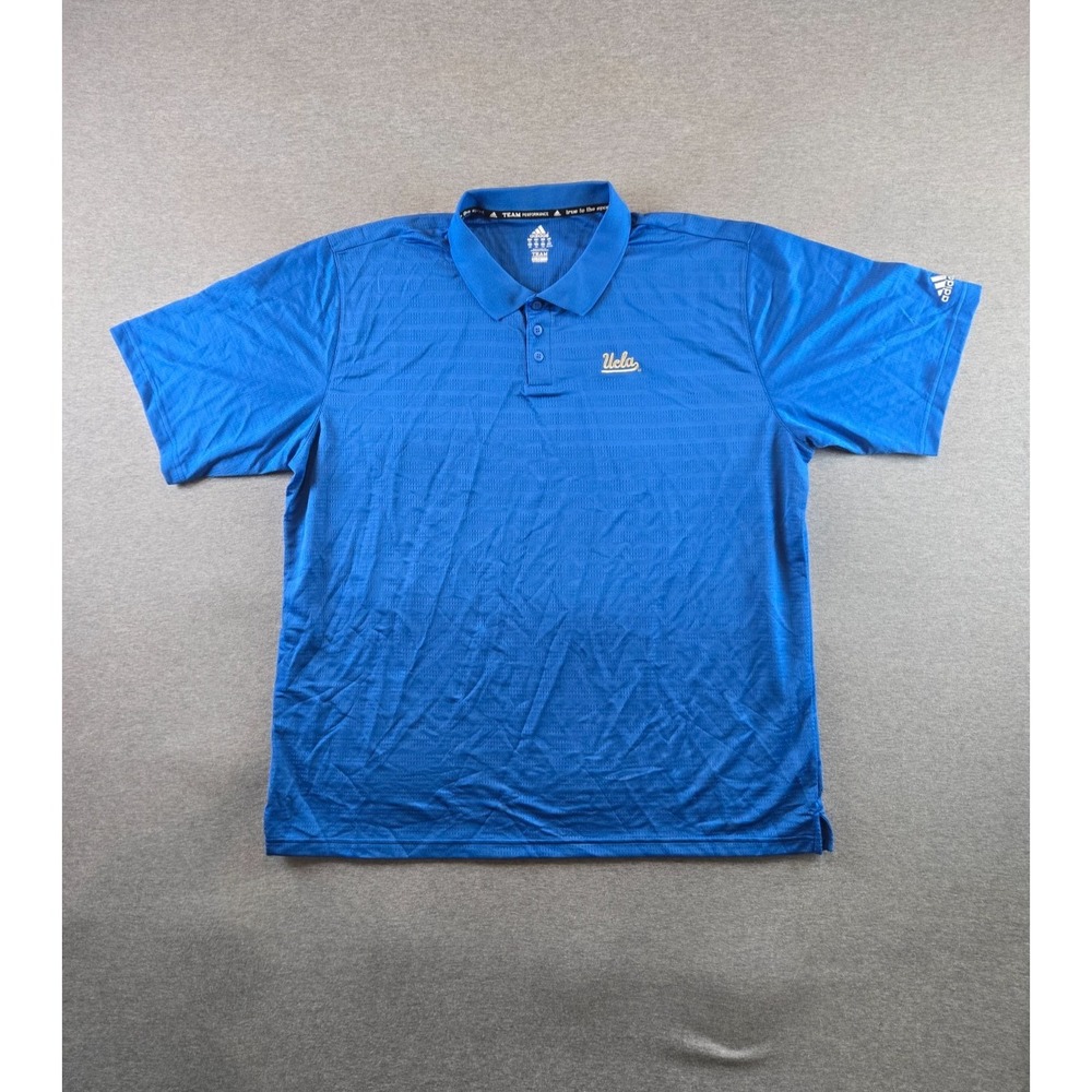 Adidas x UCLA Bruins Shirt Mens 3XL Blue Team Performance Polo Short Sleeve NCAA